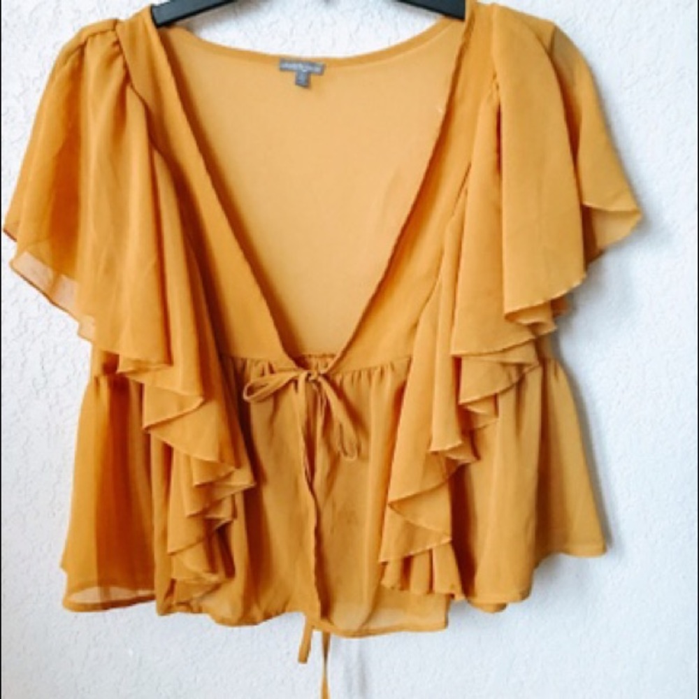 Sheer Ruffle Top